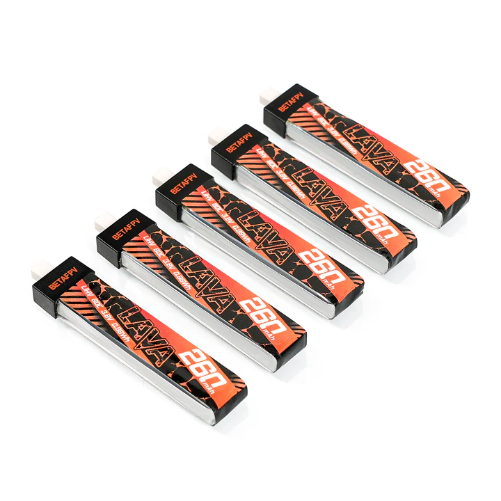 Батарея BetaFPV LAVA Series 1S 260 mAh 3.8V 80C BT2.0 5 шт. - фото 2