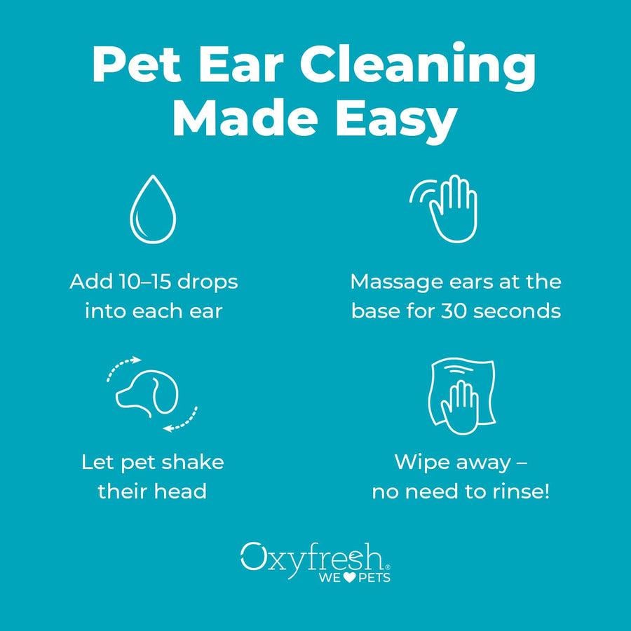 Средство для удаления грязи и серы из ушей у домашних животных Oxyfresh Pet Ear Cleaner 237 мл (2414761104) - фото 3 Средство для удаления грязи и серы из ушей у домашних животных Oxyfresh Pet Ear Cleaner 237 мл (2414761104) - фото 3