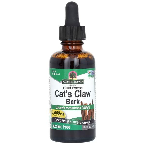 Добавка Nature's Answer Cat's Claw Bark Alcohol-Free Кошачий коготь 2000 мг 60 мл 30 порций (000022190)