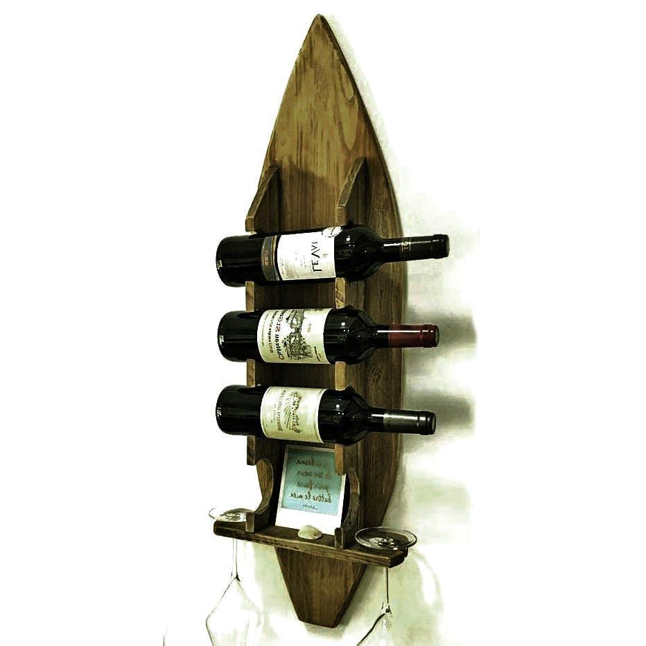 Полка для вина настенная из дерева Кобе Мускат (ПНК-003207)