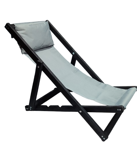 Шезлонг с подушкой Графитовый (120101) - фото 2 Шезлонг с подушкой Графитовый (120101) - фото 2