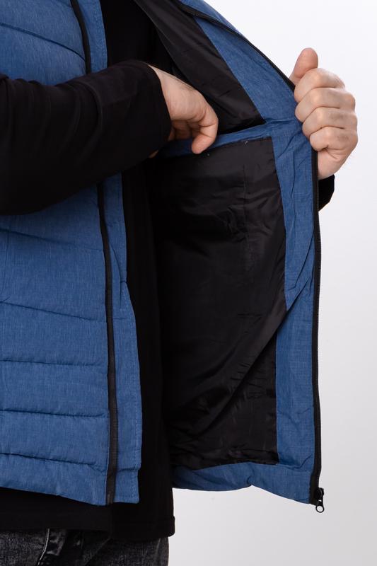 Жилетка демісезонна чоловіча однотонна з капюшоном Носи Своє р. 54 Синій (14270) - фото 2 Жилетка демісезонна чоловіча однотонна з капюшоном Носи Своє р. 54 Синій (14270) - фото 2