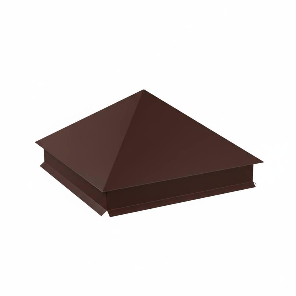 Колпак 520х520х100 мм МАТ 0,5 RAL8017