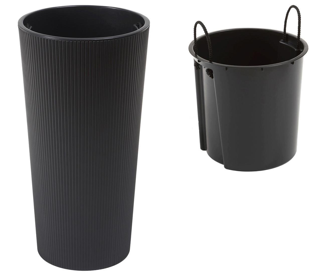 Вазон для цветов Lamela LILIA jumper 255х466 мм Графитовый (25419751788) - фото 2 Вазон для цветов Lamela LILIA jumper 255х466 мм Графитовый (25419751788) - фото 2