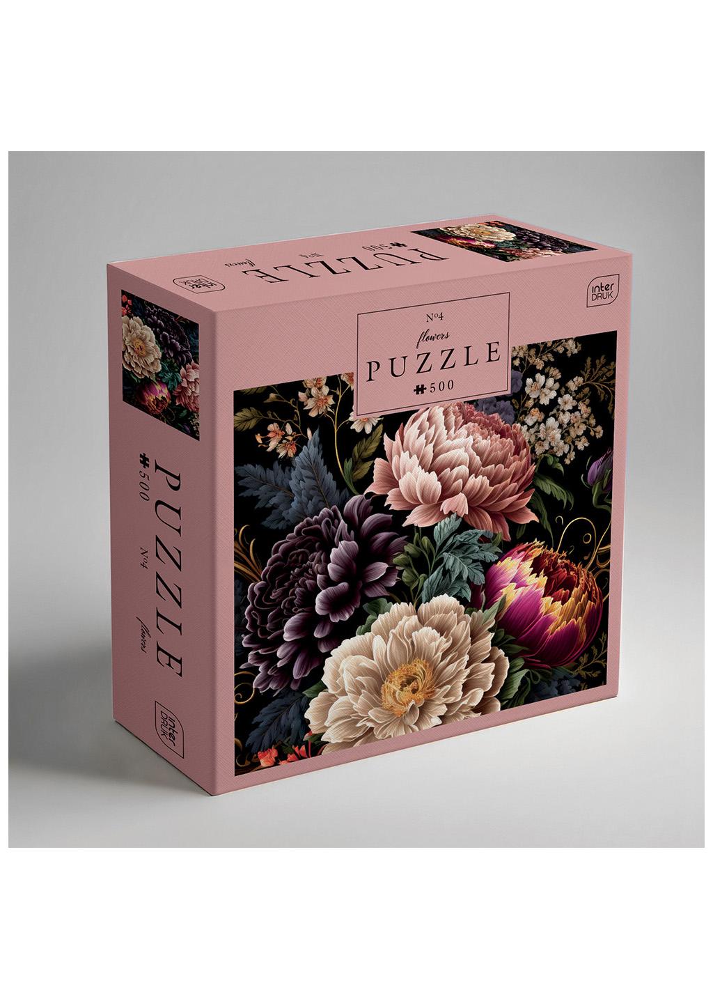 Пазли InterDRUK тришарові Flowers 4 500 шт. (370075)