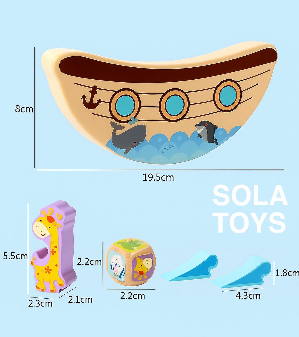 Дитяча гра дерев'яна Ноїв ковчег балансир з тваринами (6) - фото 2 Дитяча гра дерев'яна Ноїв ковчег балансир з тваринами (6) - фото 2