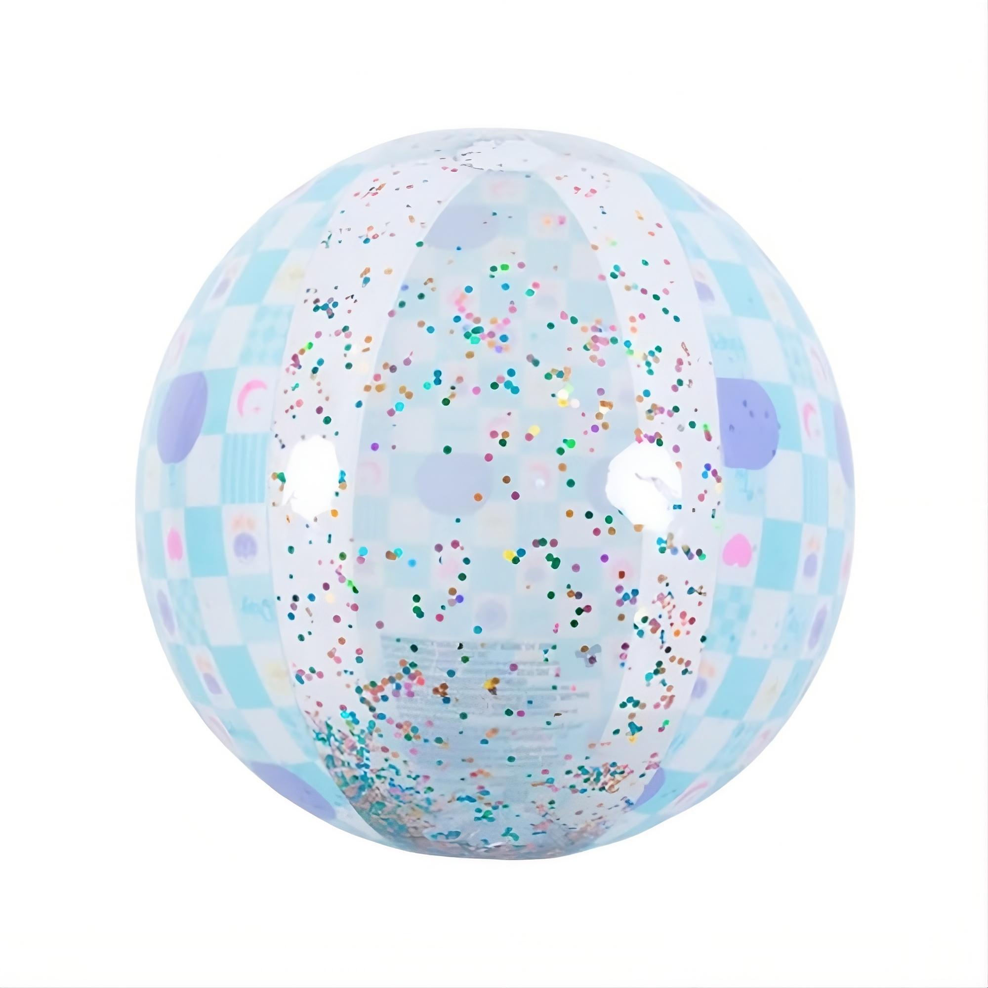 Надувной мяч 53197 Glitter Shine с глитером 50 см 2+ Голубой (35089549)