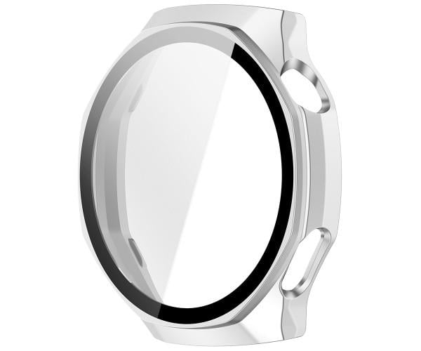 Чехол с защитным стеклом для Huawei Watch GT 6 Pro 46 мм Серебряный
