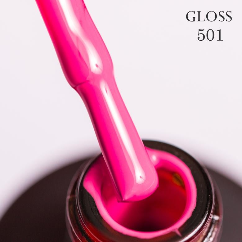 Гель-лак GLOSS 501 11 мл Ярко-розовый (8174483)