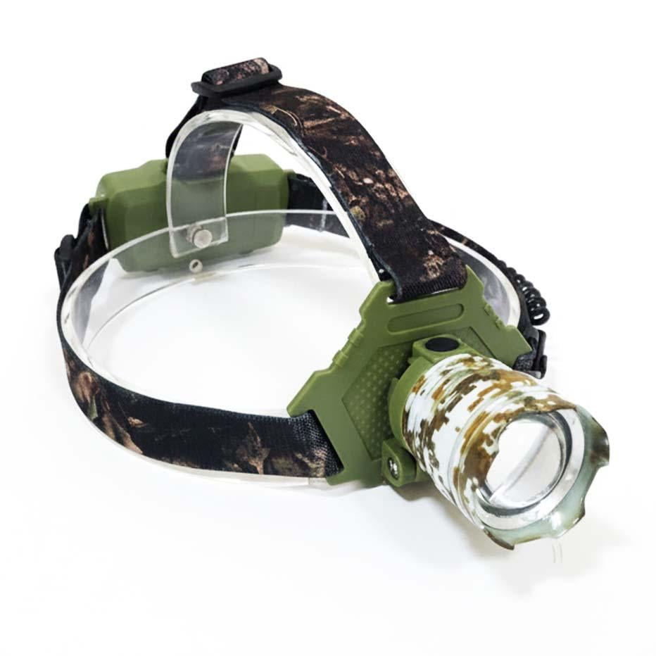 Фонарь налобный W3282TG с зумом и зарядкой Type C Зеленый (31330195)