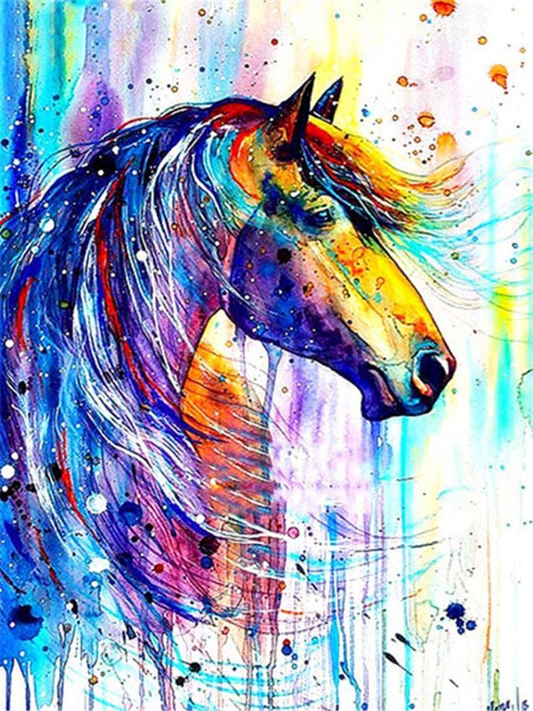 Алмазна мозаїка Emerald Craft Барвистий кінь 30x40 см (22491)