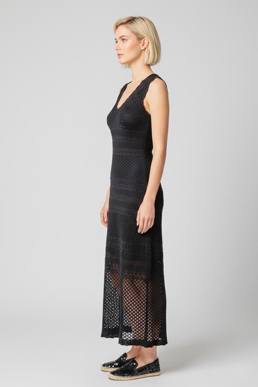 Платье ажурное летнее трикотажное M (HJ-18) - фото 2 Платье ажурное летнее трикотажное M (HJ-18) - фото 2