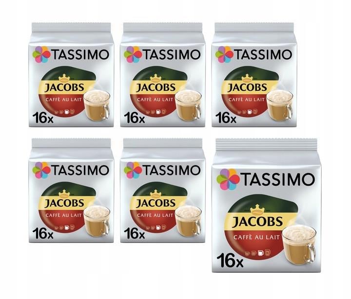 Капсулы кофейные Tassimo Jacobs Cafe Au Lait 6x16 шт. (3011611833)