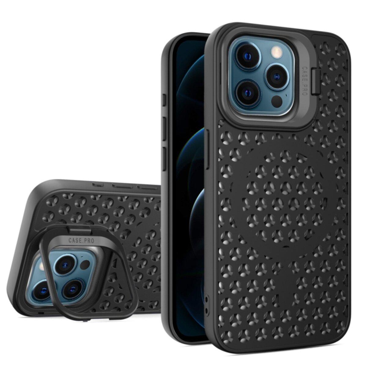 Противоударный чехол с подставкой Cosmic Grater Stand for Apple iPhone 12 Pro Max Black