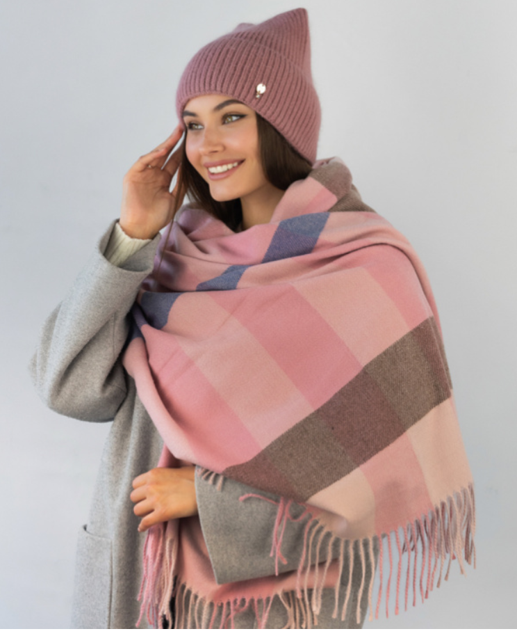 Комплект женский шапка и кашемировый палантин Braxton Асти (856W) - фото 2