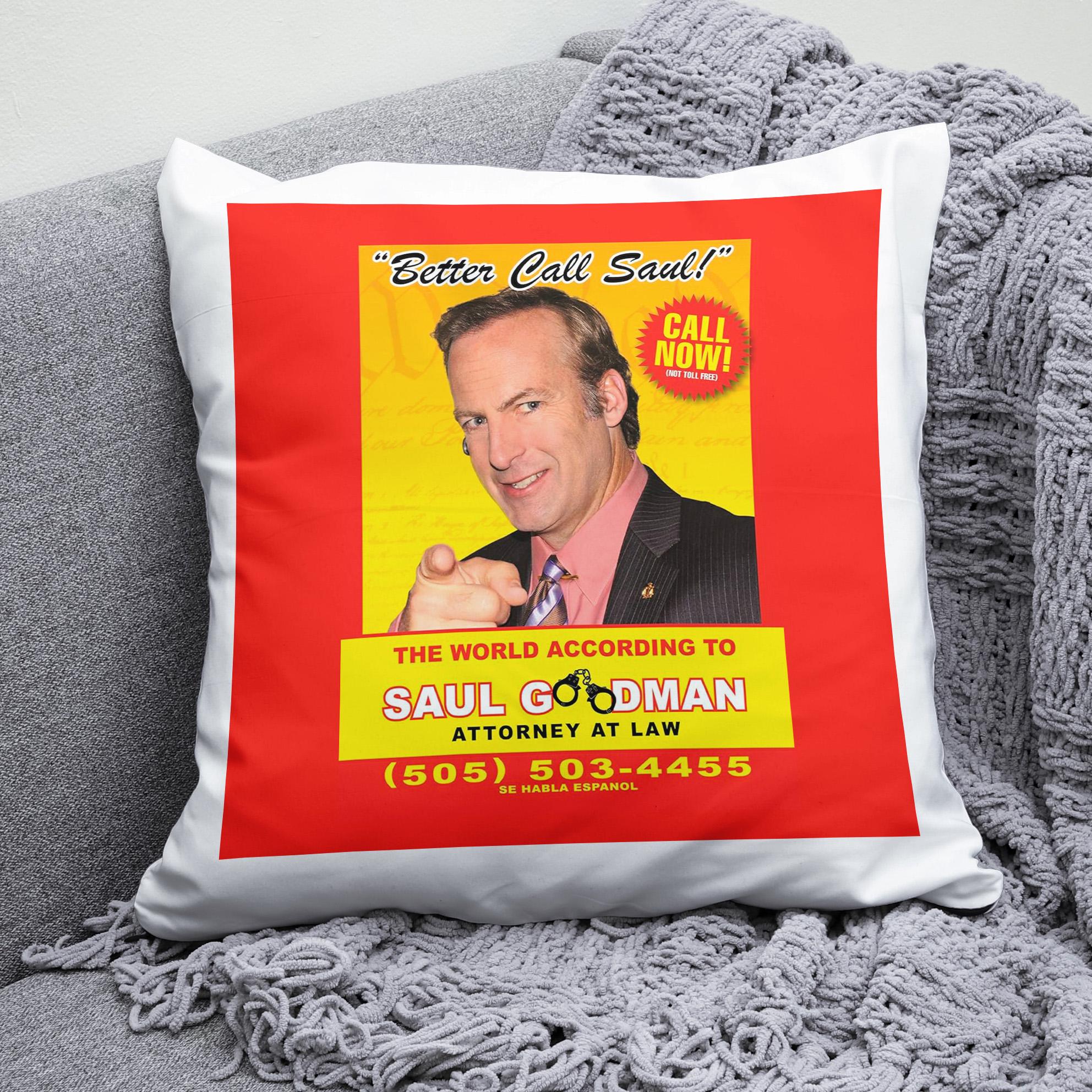 Плюшевая подушка квадрат с принтом Better Call Saul