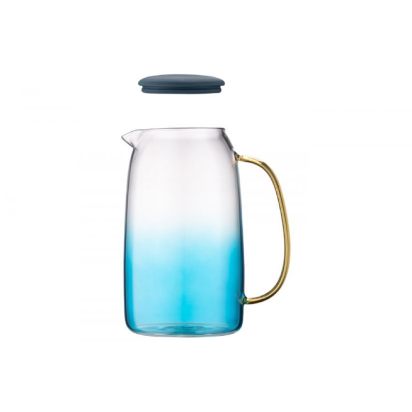 Кувшин Ardesto Blue Atlantic AR2616BA из боросиликатного стекла с силиконовой крышкой 1,6 л (2009130468) - фото 3