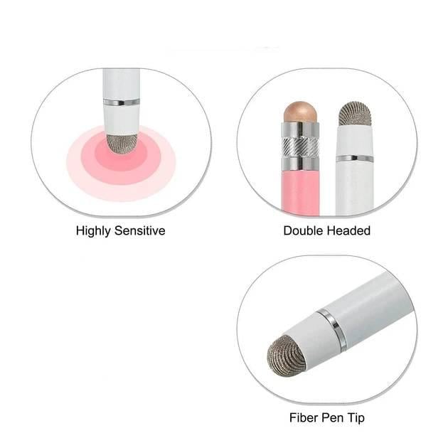 Стилус для малювання двосторонній 2в1 Рожевий - фото 3 Стилус для малювання двосторонній 2в1 Рожевий - фото 3