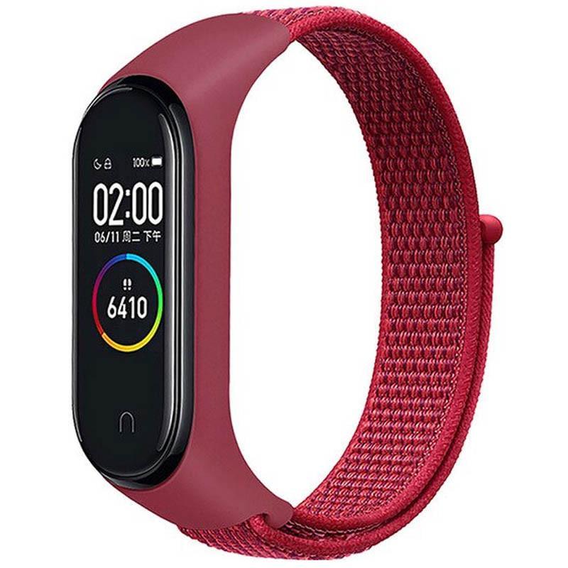 Ремінець Nylon для Xiaomi Mi Band 3/4/5/6 Червоний (00000032379_5)