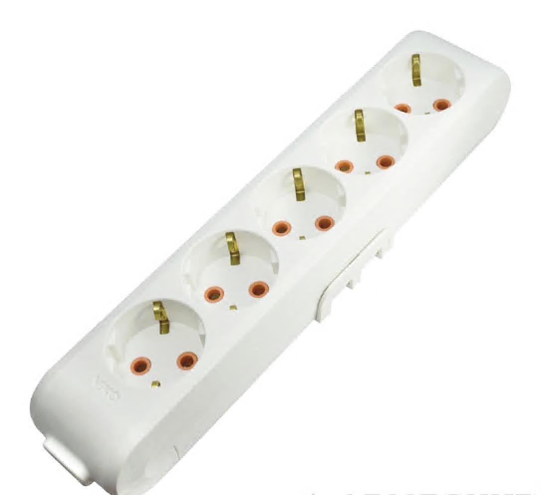 Колодка п'ятимісна Viko Multi-Let з заземленням Білий (27848789)