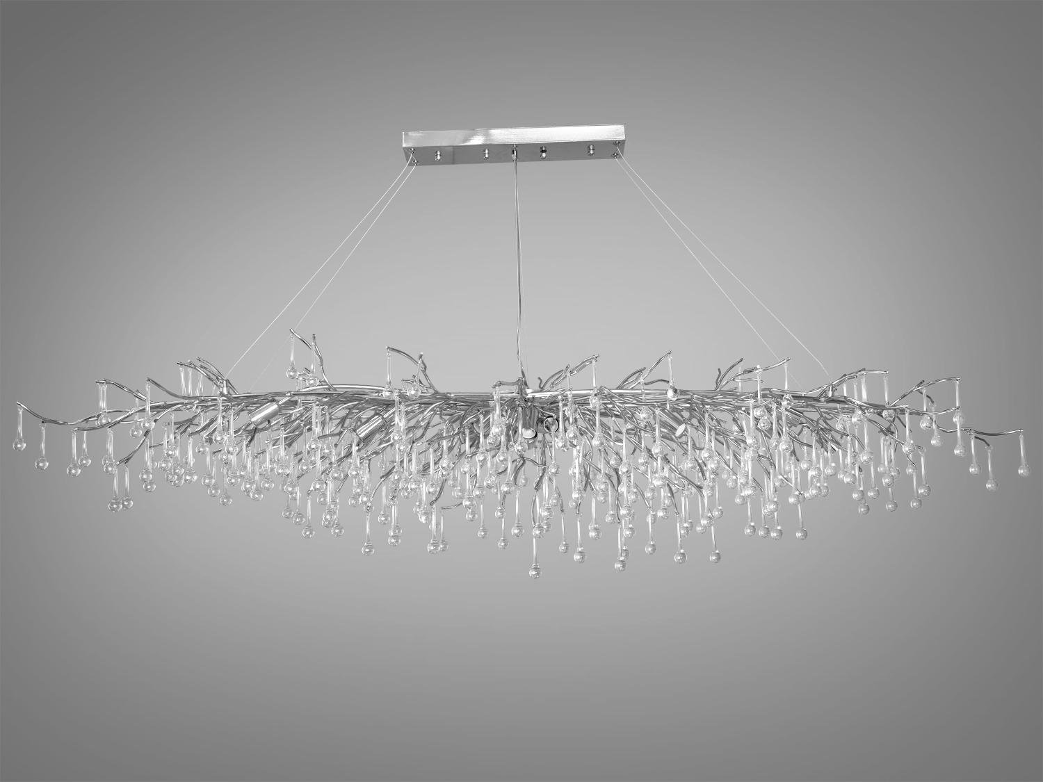 Люстра кришталева підвісна 41 Вт Хром (607-L1800CH)