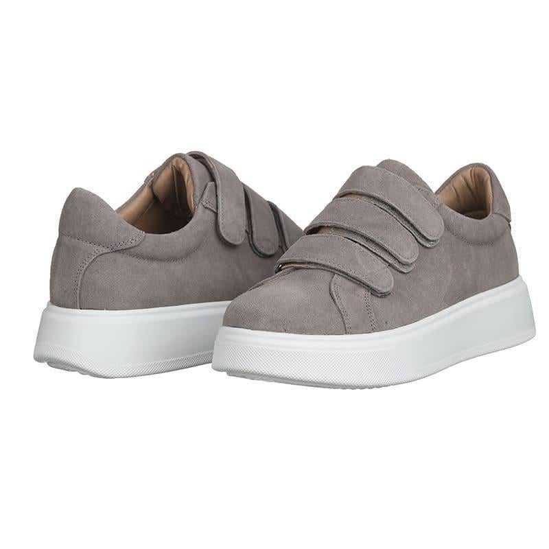 Кроссовки женские Hengji A83-10 замшевые р. 41 Серый (20270)