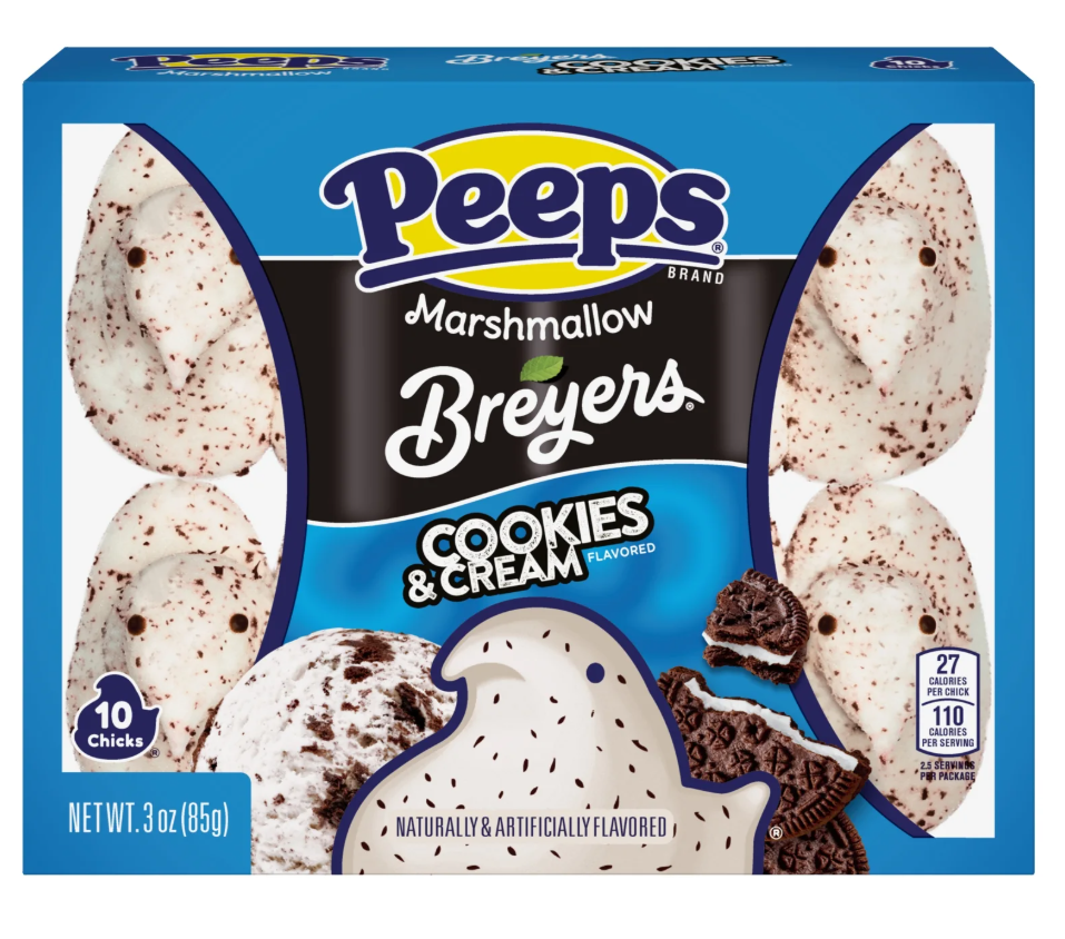 Маршмеллоу Peeps Breyers Cookies and Cream Flavored Marshmallow Chicks 10 шт. 85 г (2573120148)