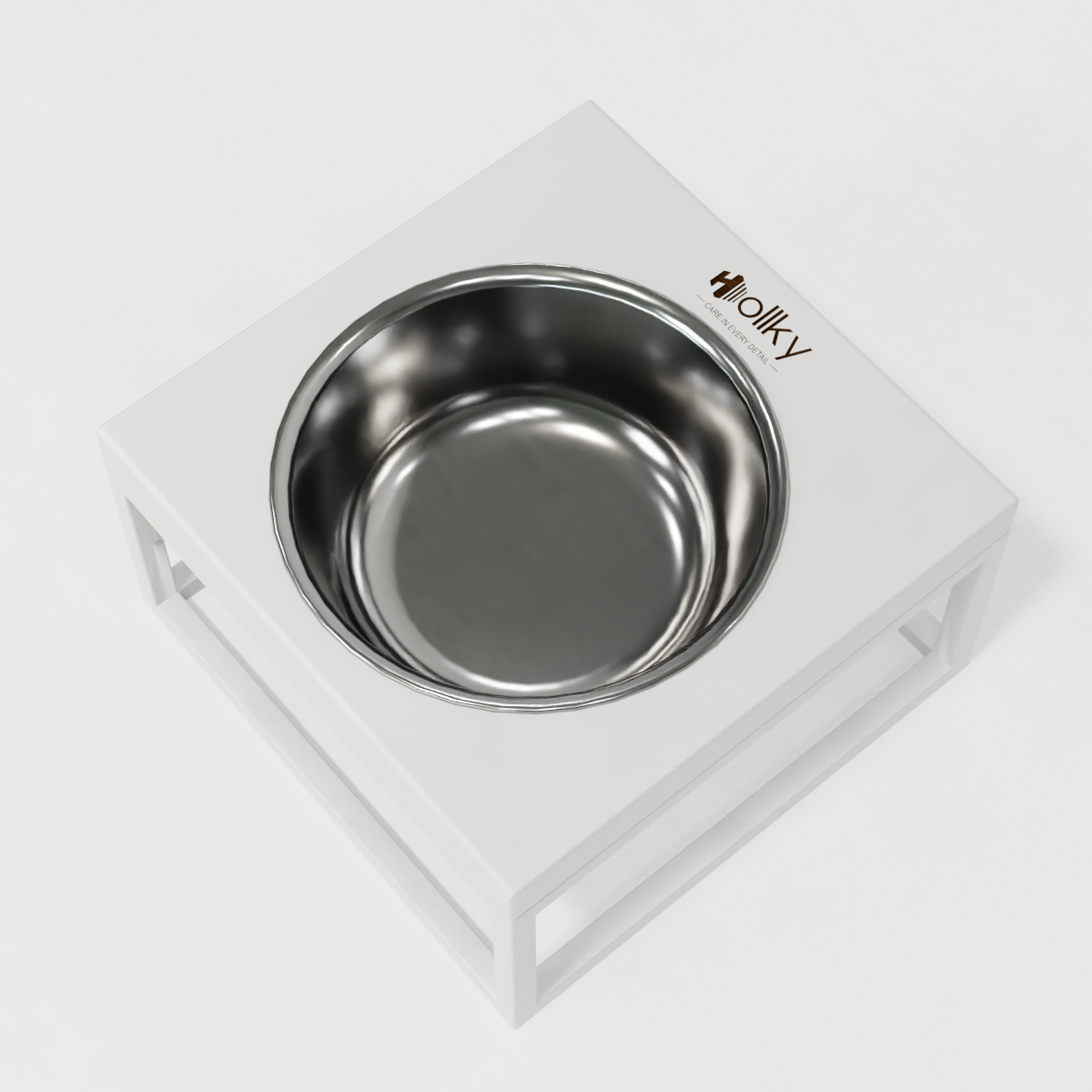 Миска на подставке для кошек и средних собак Hollky Base Solo M 0,8 л (M-212110-WHWH) - фото 3 Миска на подставке для кошек и средних собак Hollky Base Solo M 0,8 л (M-212110-WHWH) - фото 3