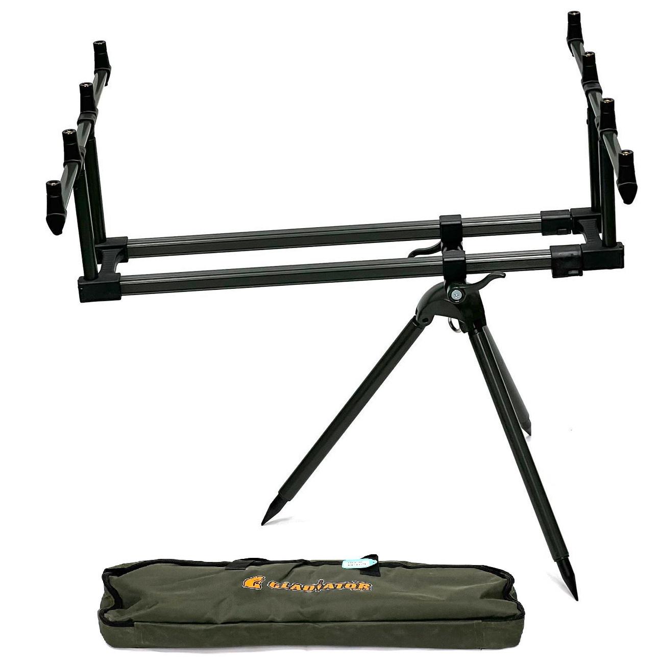 Род-под з регульованою рамою Gladiator RP153 GL8168 на 4 вудилища Чорний (28746144) - фото 2