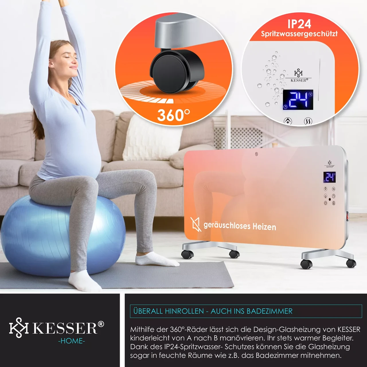 Обогреватель KESSER 2000 Вт +40°C 230В - фото 6 Обогреватель KESSER 2000 Вт +40°C 230В - фото 6