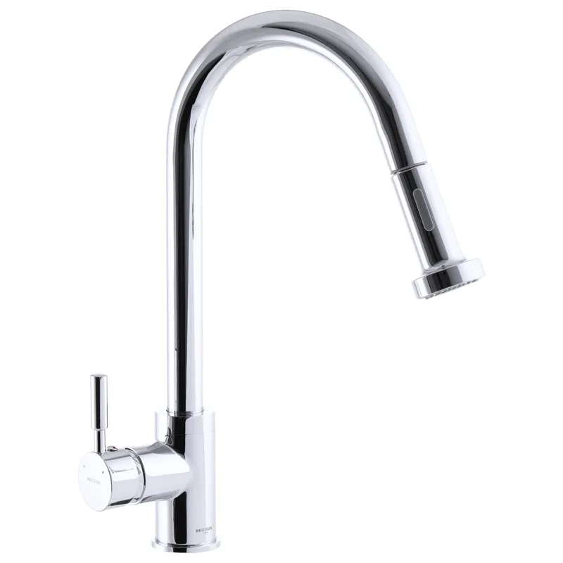 Смеситель для кухни MIXXUS Premium Hans 014 с выдвижной воронкой (MI2882)