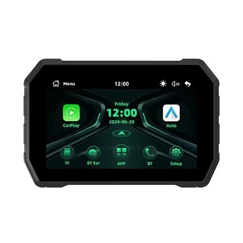 Дисплей сенсорний бездротовий 5" IPS CarPlay & Android Auto для мотоцикла з GPS-навігацією Дисплей сенсорний бездротовий 5" IPS CarPlay & Android Auto для мотоцикла з GPS-навігацією