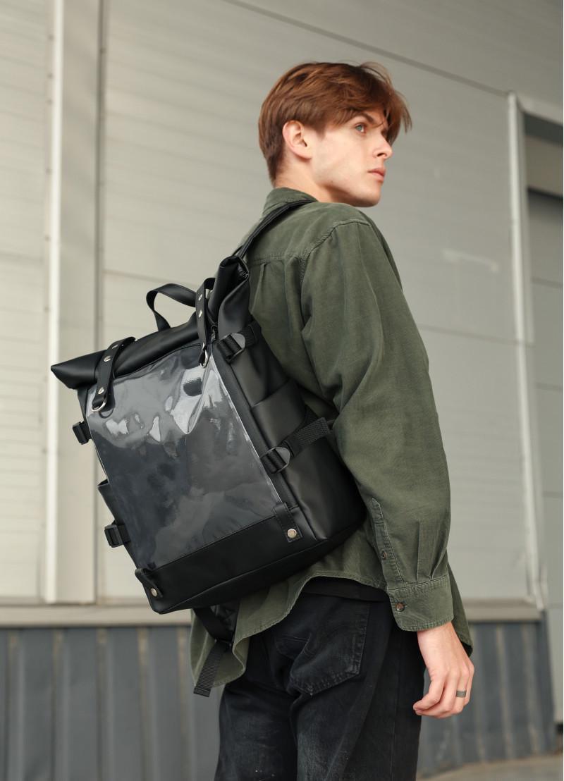 Рюкзак мужской Sambag RollTop Hacking Черный (15373070e)