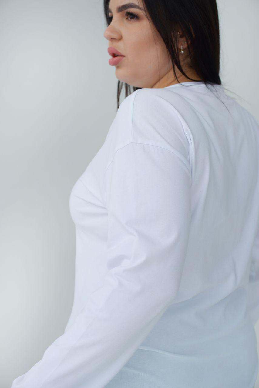 Лонгслів жіночий р. 48-50 Білий (14-7719 7) - фото 4 Лонгслів жіночий р. 48-50 Білий (14-7719 7) - фото 4