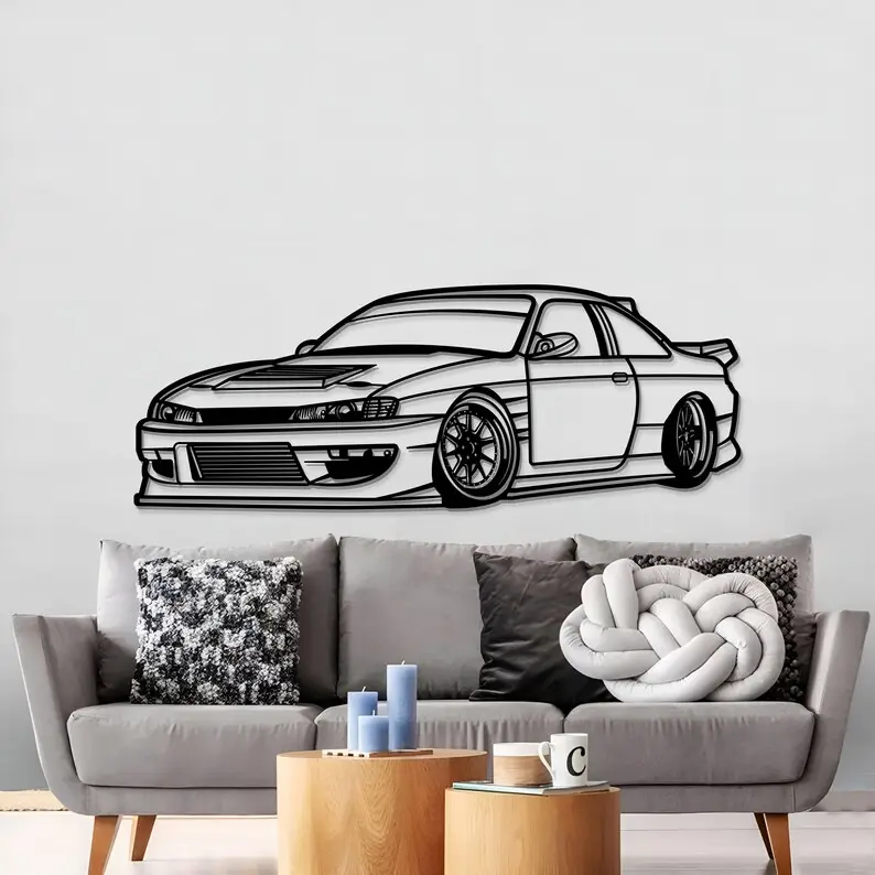 Панно дерев'яне Nissan Silvia S14 25 см (003-126) - фото 4