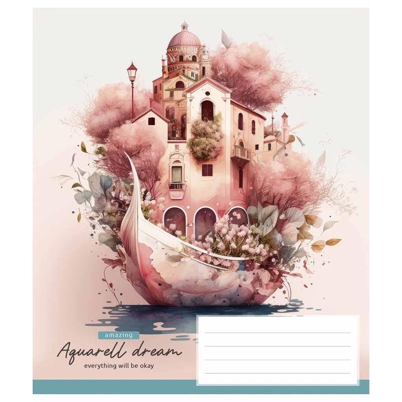 Зошит учнівський "Aquarell dream" 036-3289L-2 у лінію 36 аркушів