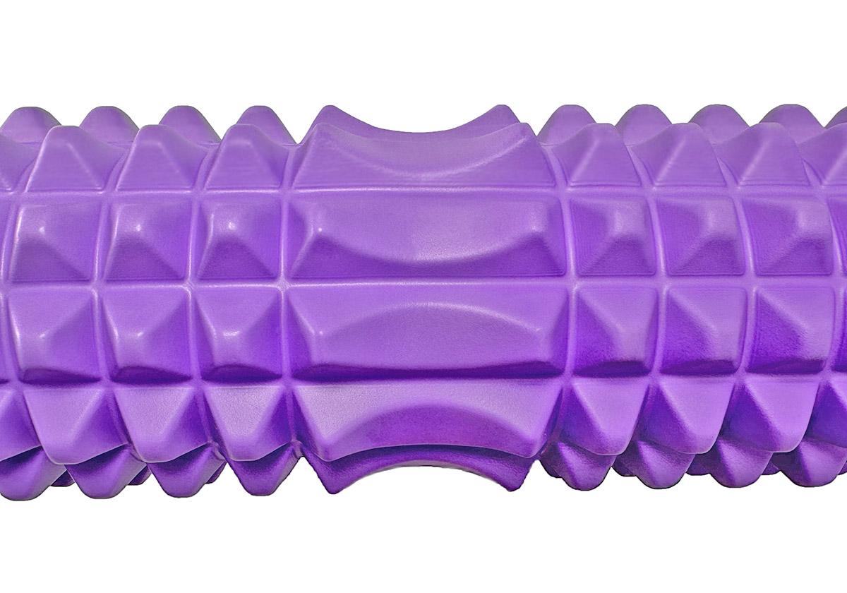 Массажный ролик EasyFit Grid Roller v.1.2 33 см Фиолетовый (EF-2022-V) - фото 3