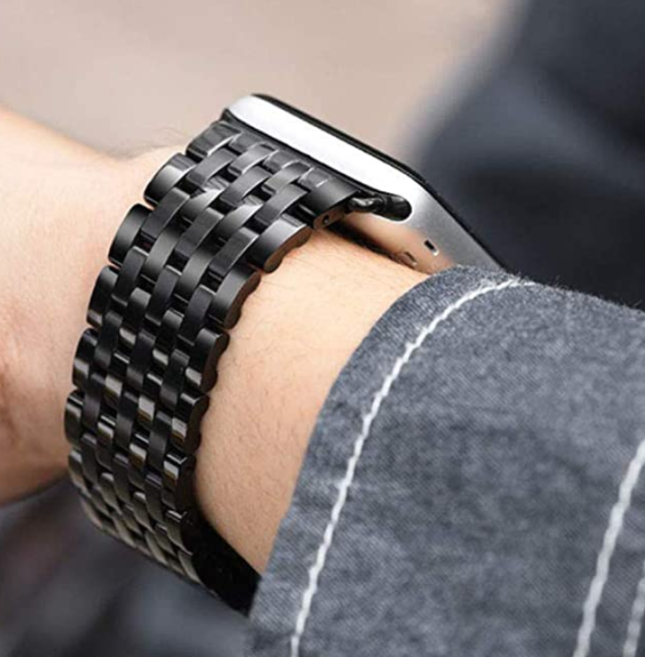 Браслет стальной BeWatch для Apple Watch series 3/4/5/6 с шириной корпуса 38/40 мм Link Черный (1021401) - фото 7 Браслет стальной BeWatch для Apple Watch series 3/4/5/6 с шириной корпуса 38/40 мм Link Черный (1021401) - фото 7