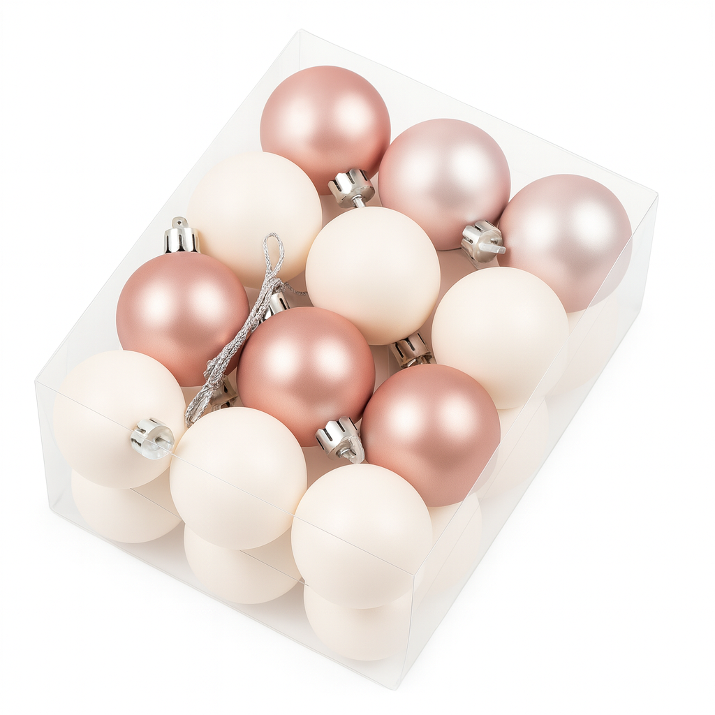 Шарики елочные новогодние Магическая-новогодняя 9647 пластиковые 4 см 24 шт. (584935)