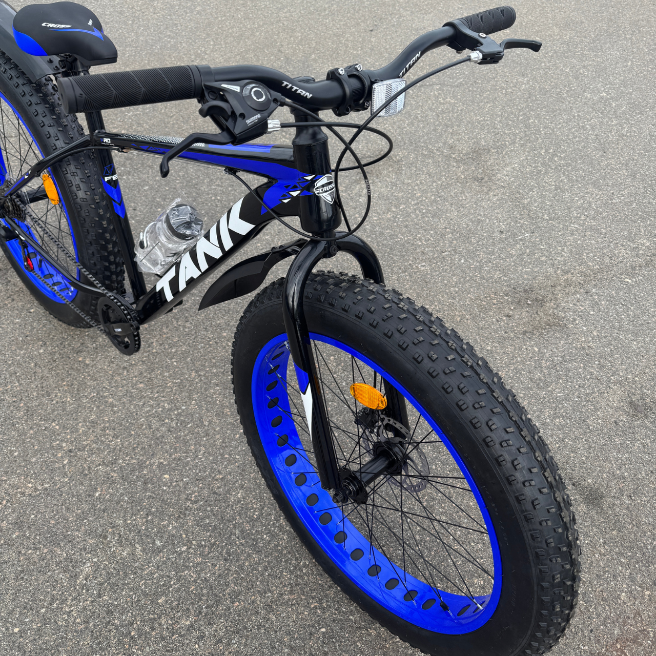 Велосипед внедорожник фетбайк Cross Suv Mbike 26/4,0" Черно-синий (313c513c) - фото 3 Велосипед внедорожник фетбайк Cross Suv Mbike 26/4,0" Черно-синий (313c513c) - фото 3