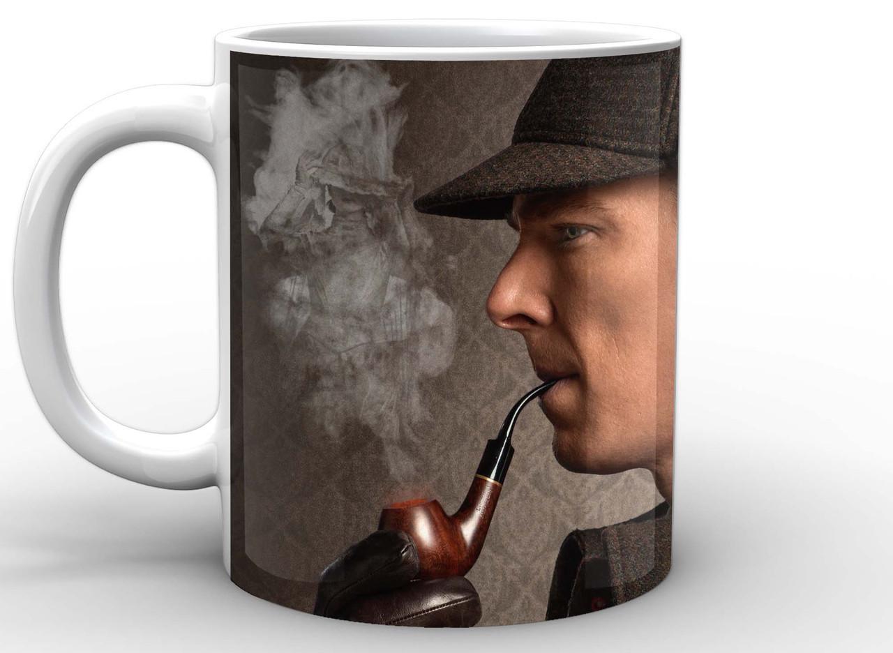 Чашка Geek Land Sherlock с трубкой 330 мл Белый (SH.002.08)