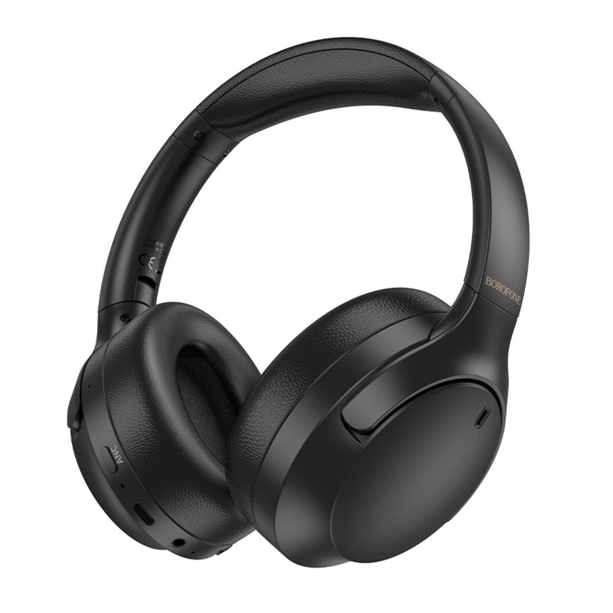 Наушники беспроводные Borofone BO31 Prestige Active Noise Reduction BT5.4 Headphones 400 mAh Black (6941991113000)
