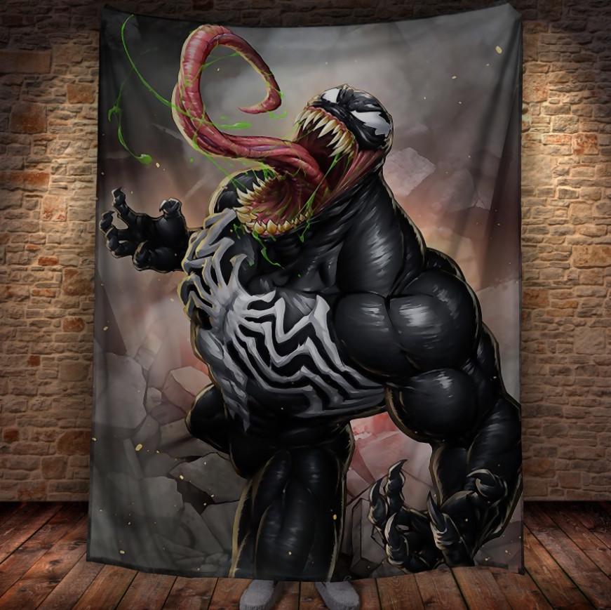 Плед с 3D принтом Веном / Venom 150х200 см (epi_1717)