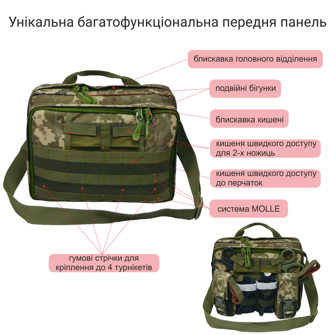 Сумка многоцелевая Derby COMBAT-2 Пиксель (2058539418) - фото 4