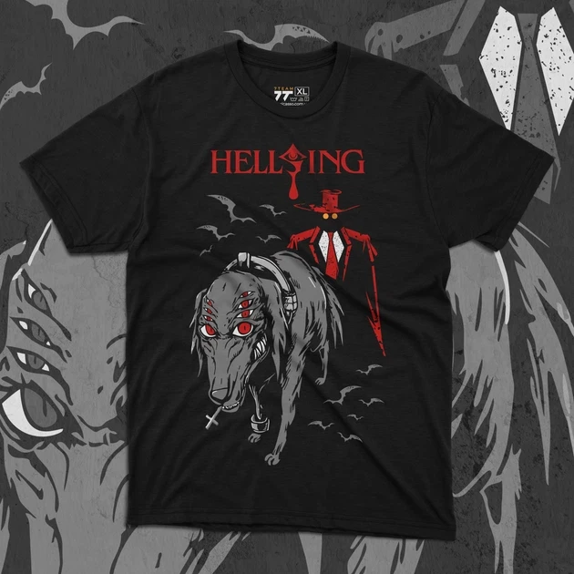 Футболка мужская с принтом Hellsing Black Dog р. 48 (Anime0835)