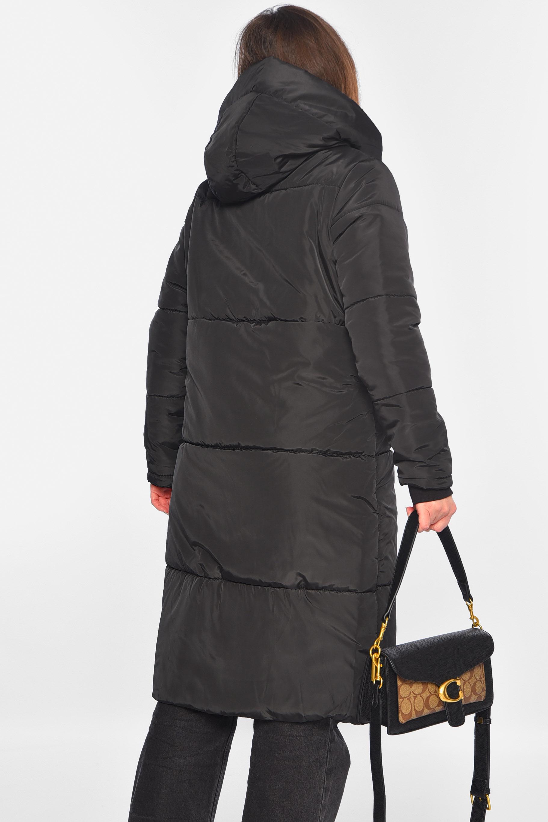 Куртка женская удлиненная демисезонная S Черный (196548) - фото 3