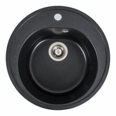 Мойка для кухни гранитная Valeso 510 LUNA Карбон матовий (33151)