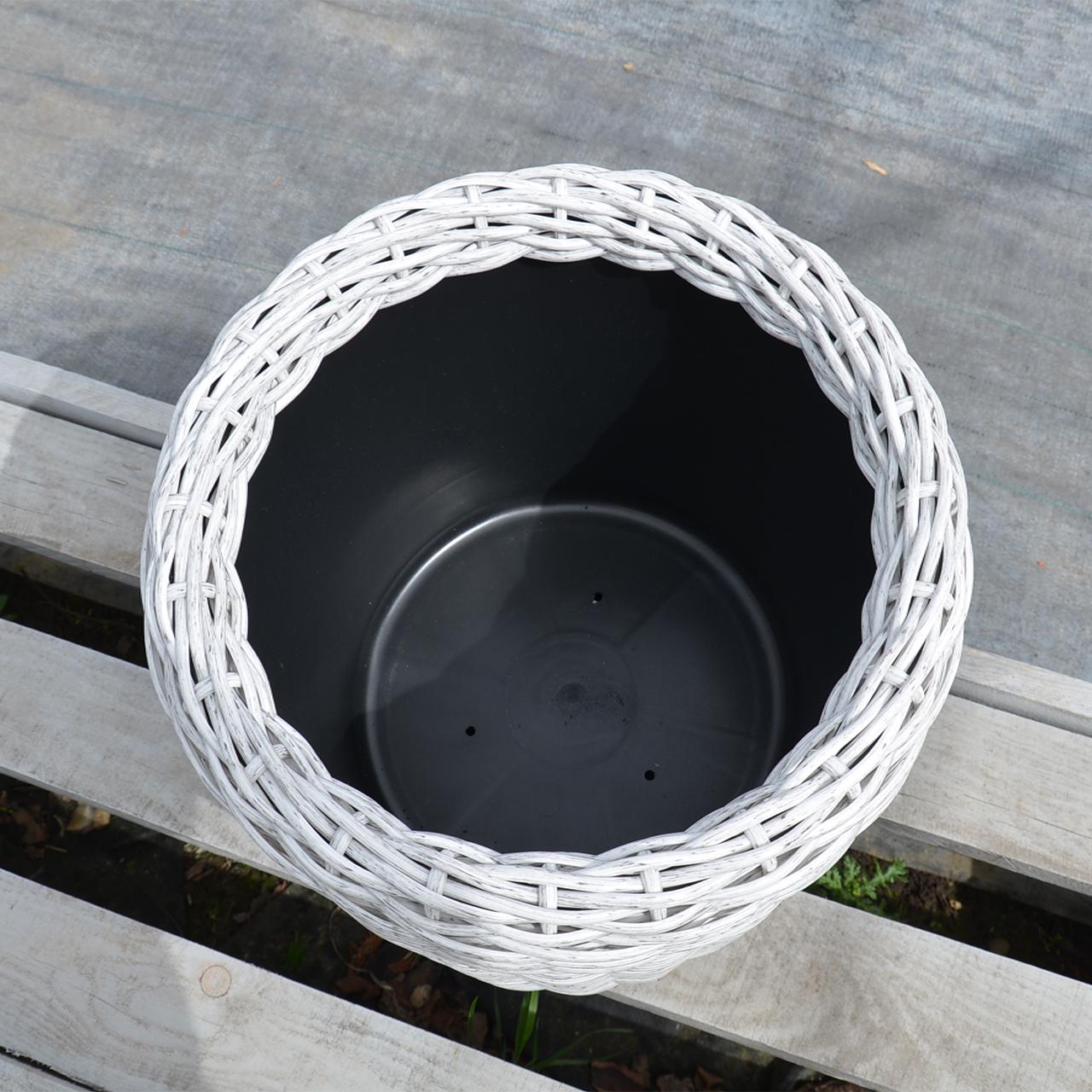 Кашпо высокое для цветов и растений из ротанга/ручной работы 16 л Белая береза - фото 7 Кашпо высокое для цветов и растений из ротанга/ручной работы 16 л Белая береза - фото 7