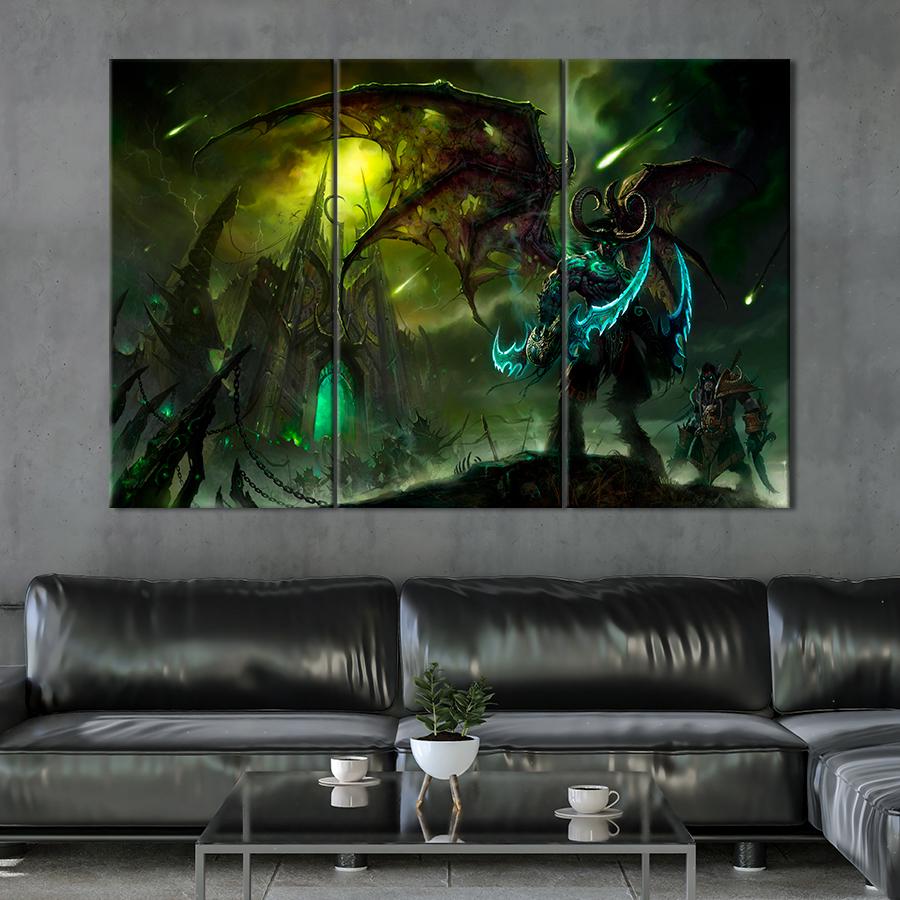 Настенний декор Демон из World of Warcraft Иллидан 156x100 см (A205-3)