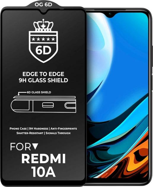 Защитное стекло 6D для Redmi 10A противоударное